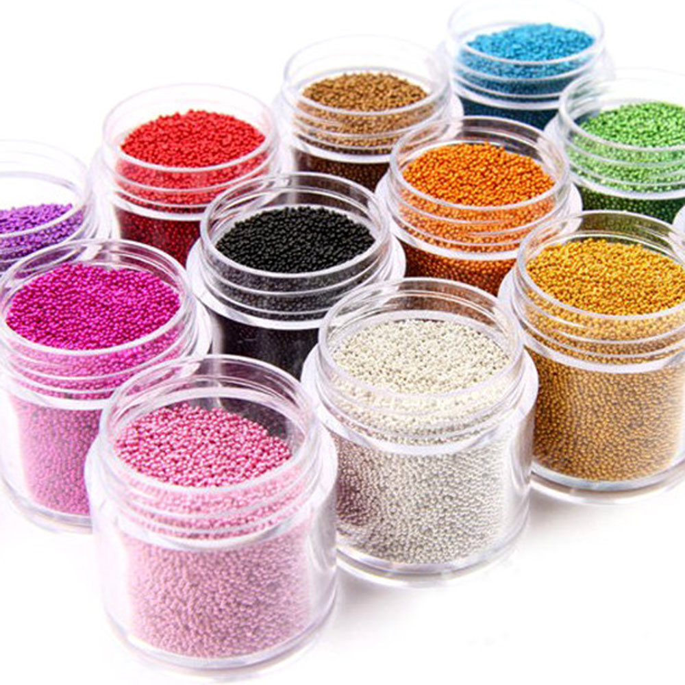 Nail Art Xmas - 1 Flasche Kaviar Nail Art Perlen