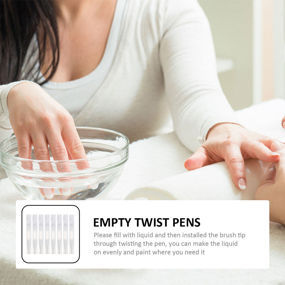 Cuticle Oil Pen - 8 Stück Leere Nagelöl-Stifte mit Pinselspitze,