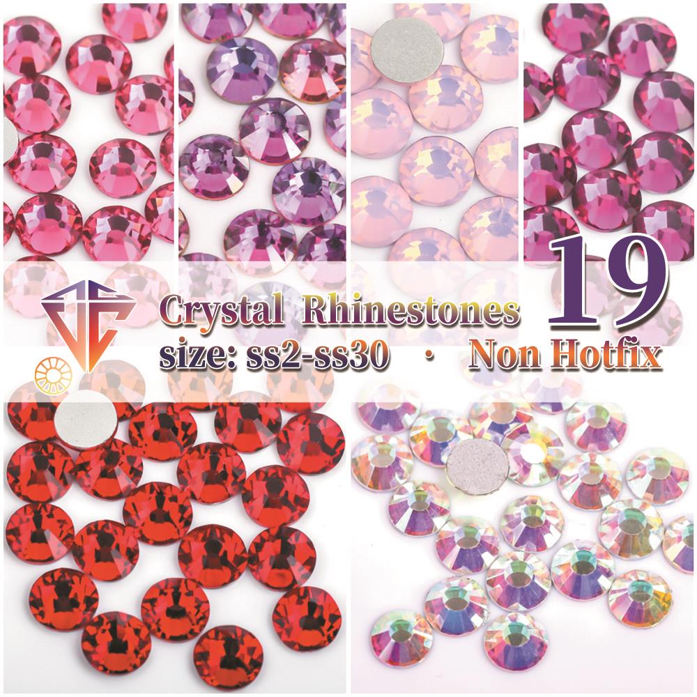 Nail Art Fuchsia - VC Hellrosa/Rose/Fuchsia/Roseglas 3D Nail Art Strasssteine