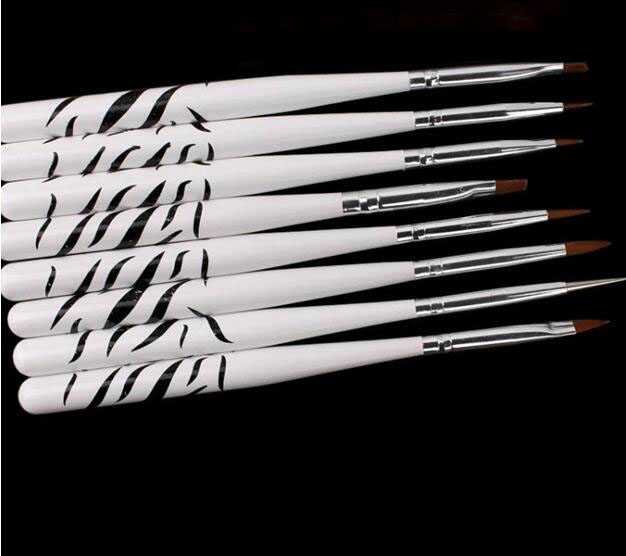 Nail Art Zebra Design - 8 Teile/satz Nail art Design Pinsel
