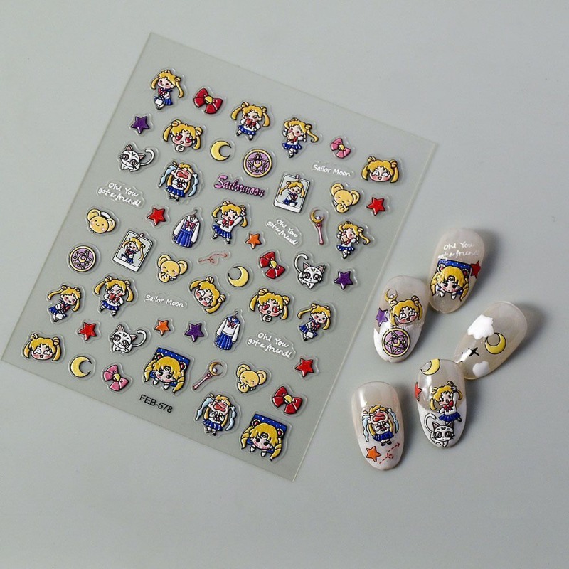 Nail Art Quirky - Neue Sailor Moon Anime-Aufkleber, Tsukino Usagi