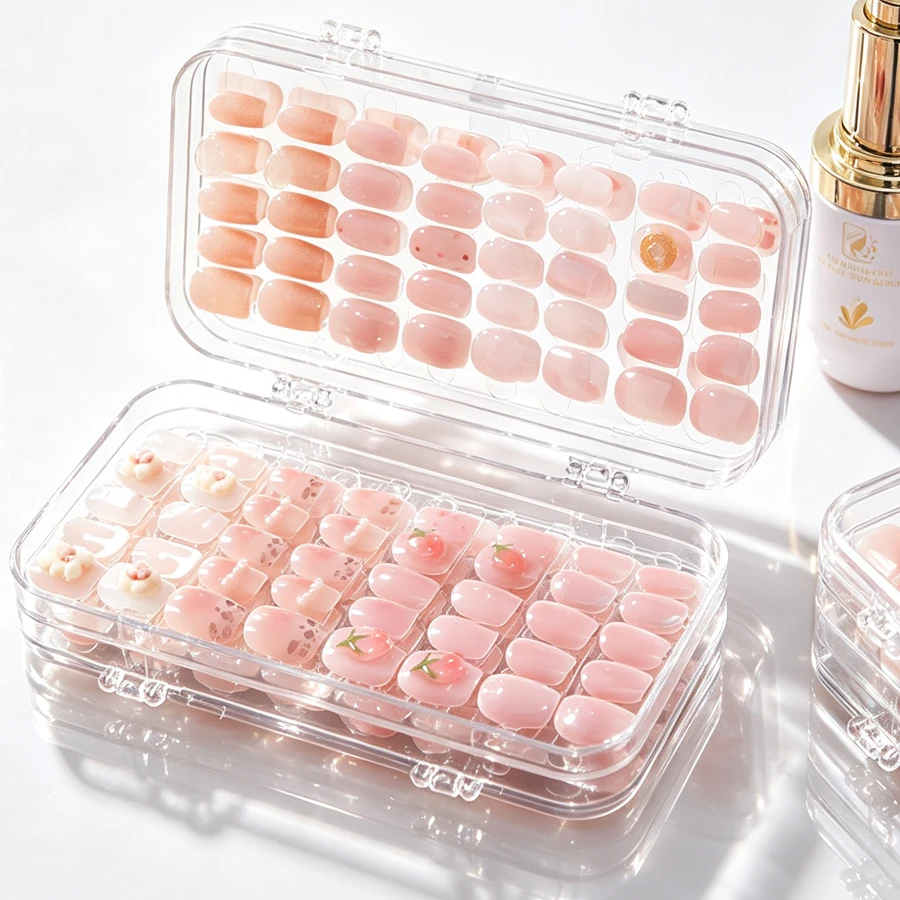 Nail Art Quirky - Transparente Faltbare Aufbewahrungsbox für Aufklebenägel, Staubdichte