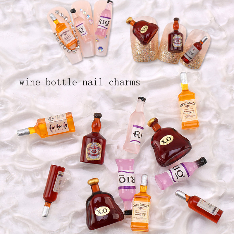 Nail Art Xmas - 20 * stücke Neue Wein Flasche