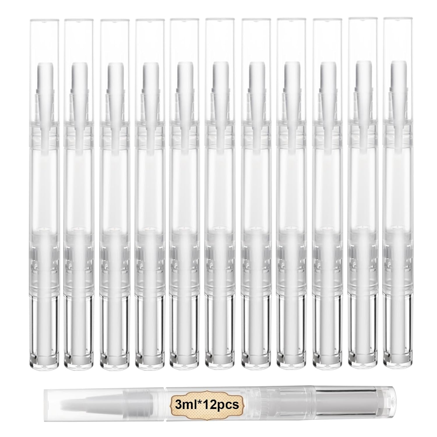 Cuticle Oil Pen - 12 Stück 3ml Leere Nagelhautöl-Stifte, Nachfüllbare