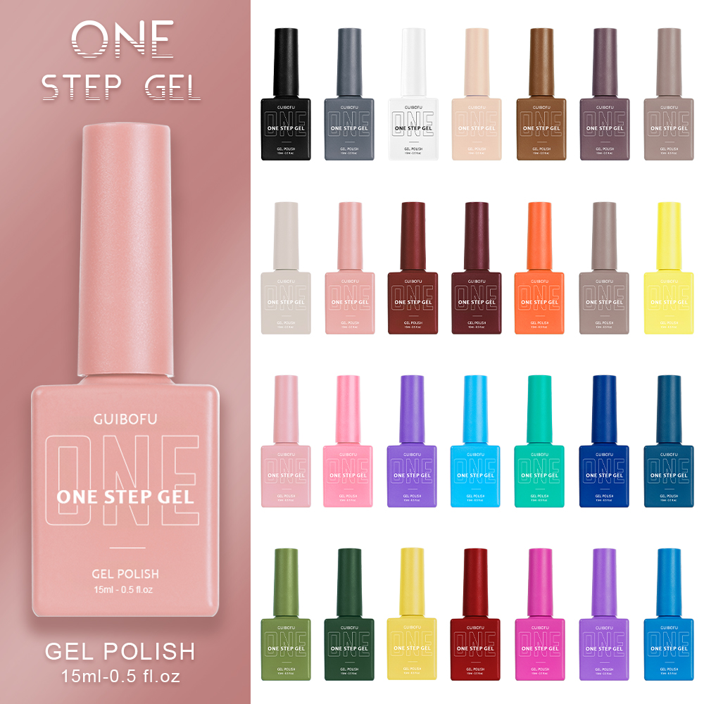Nail Art One Stroke - 3-in-1-Gel-One-Step-Gel (kein Decklack und Basecoat erforderlich),