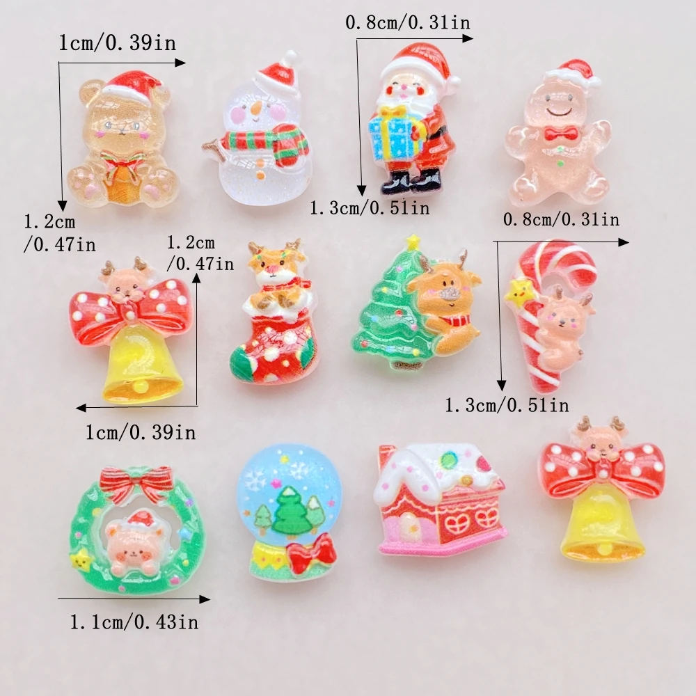50 Stück Harz Mini Cartoon Wei – Nail Art Xmas Bewertung und Preis