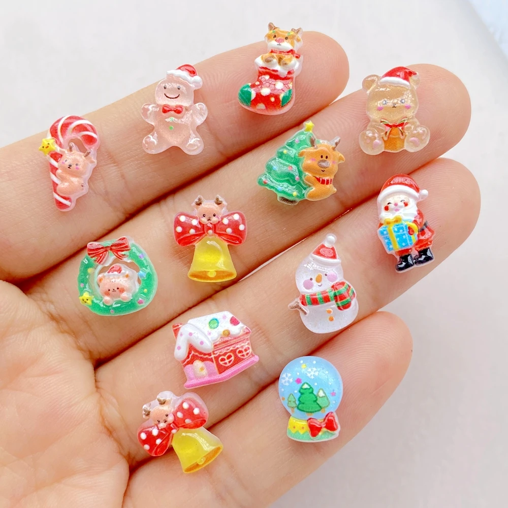 50 Stück Harz Mini Cartoon Wei – Nail Art Xmas Bewertung und Preis