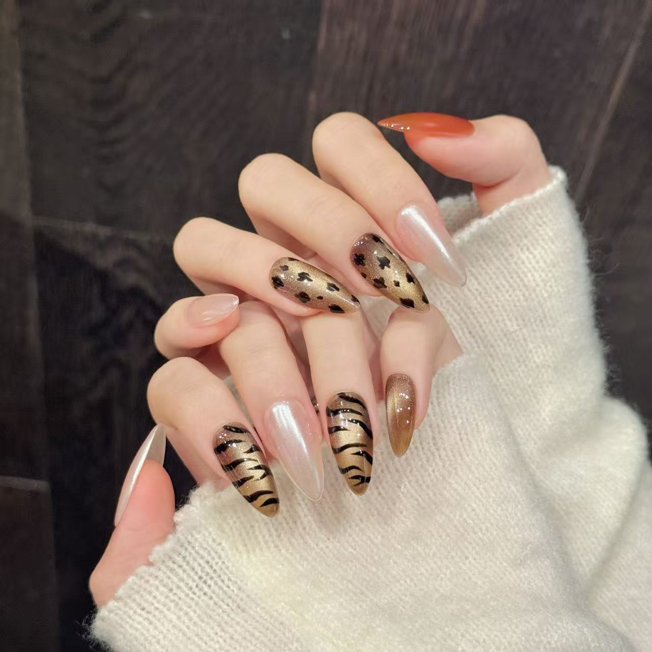 10 Stück handgemachte Mandel P – Nail Art Zebra Design Bewertung und Preis