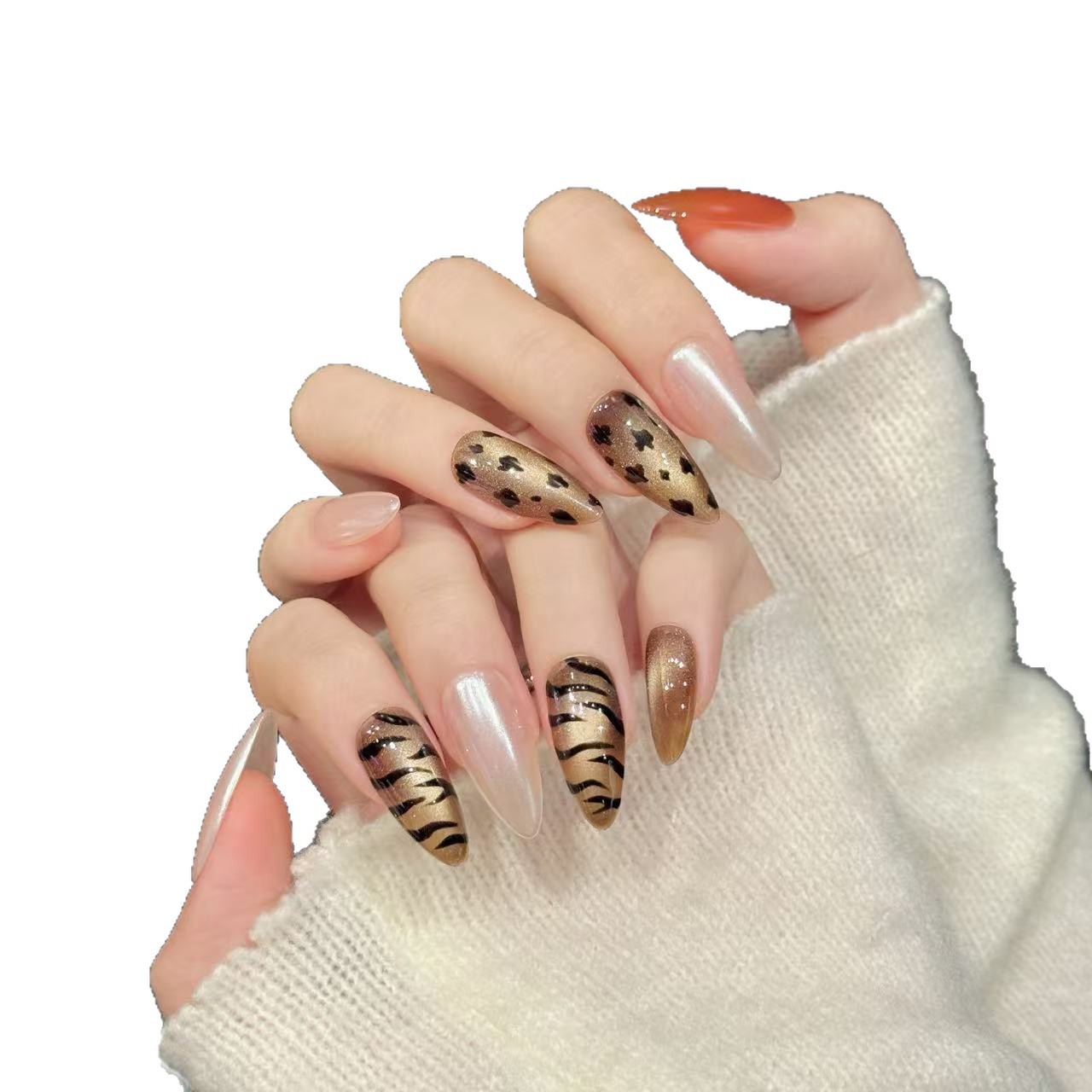 10 Stück handgemachte Mandel P – Nail Art Zebra Design Bewertung und Preis