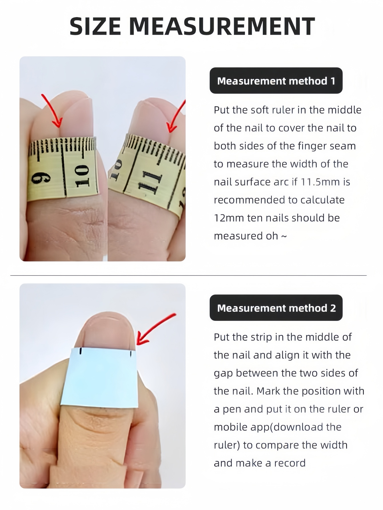 10 kurze, schwarz-rote, quadra – Nail Adhesive Tab Bewertung und Preis