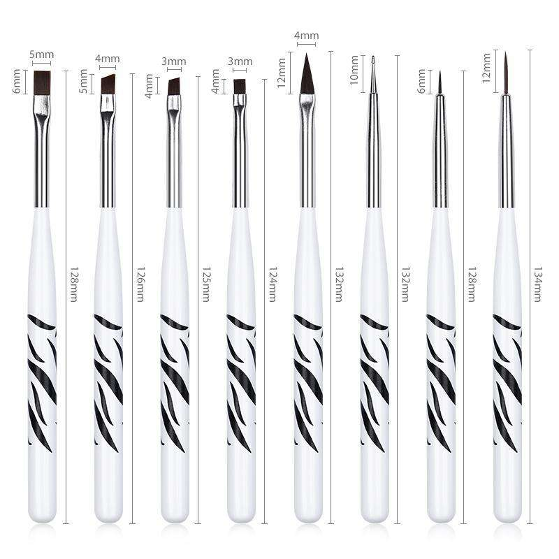 8-teiliges Nail-Art-Pinsel-Set – Nail Art Zebra Design Bewertung und Preis