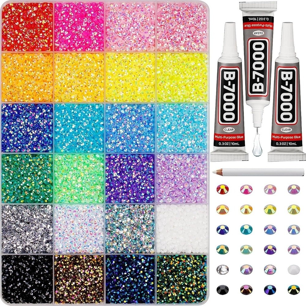 Mehrfarbiges Harz-Strass-Set D – Nail Art Quirky Bewertung und Preis