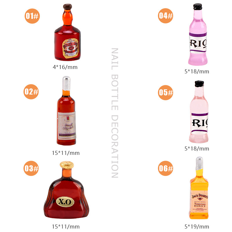 20 * stücke Neue Wein Flasche  – Nail Art Xmas Bewertung und Preis