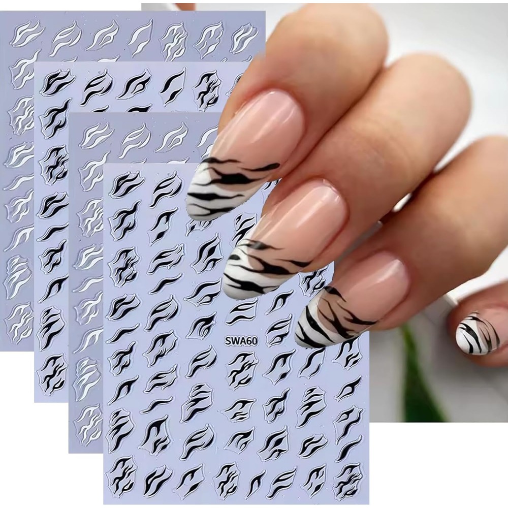 3D Zebra-Print Nagelaufkleber, – Nail Art Zebra Design Bewertung und Preis