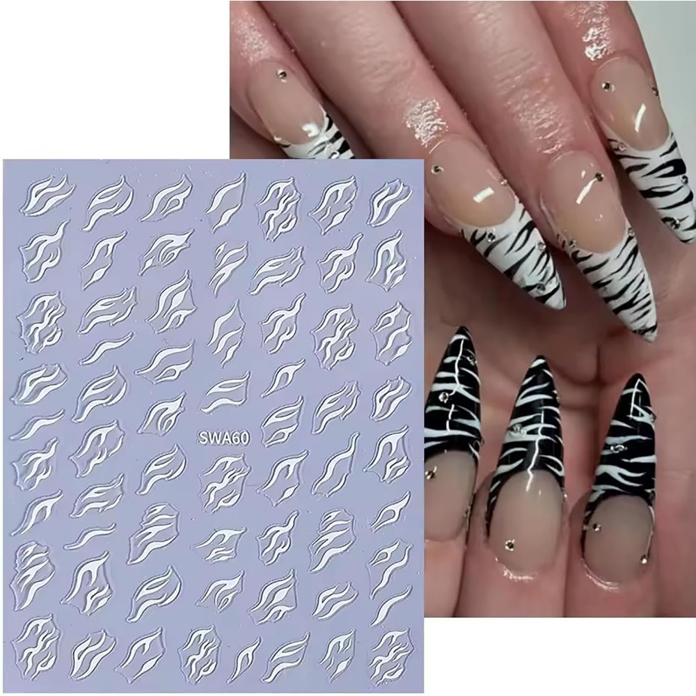 3D Zebra-Print Nagelaufkleber, – Nail Art Zebra Design Bewertung und Preis