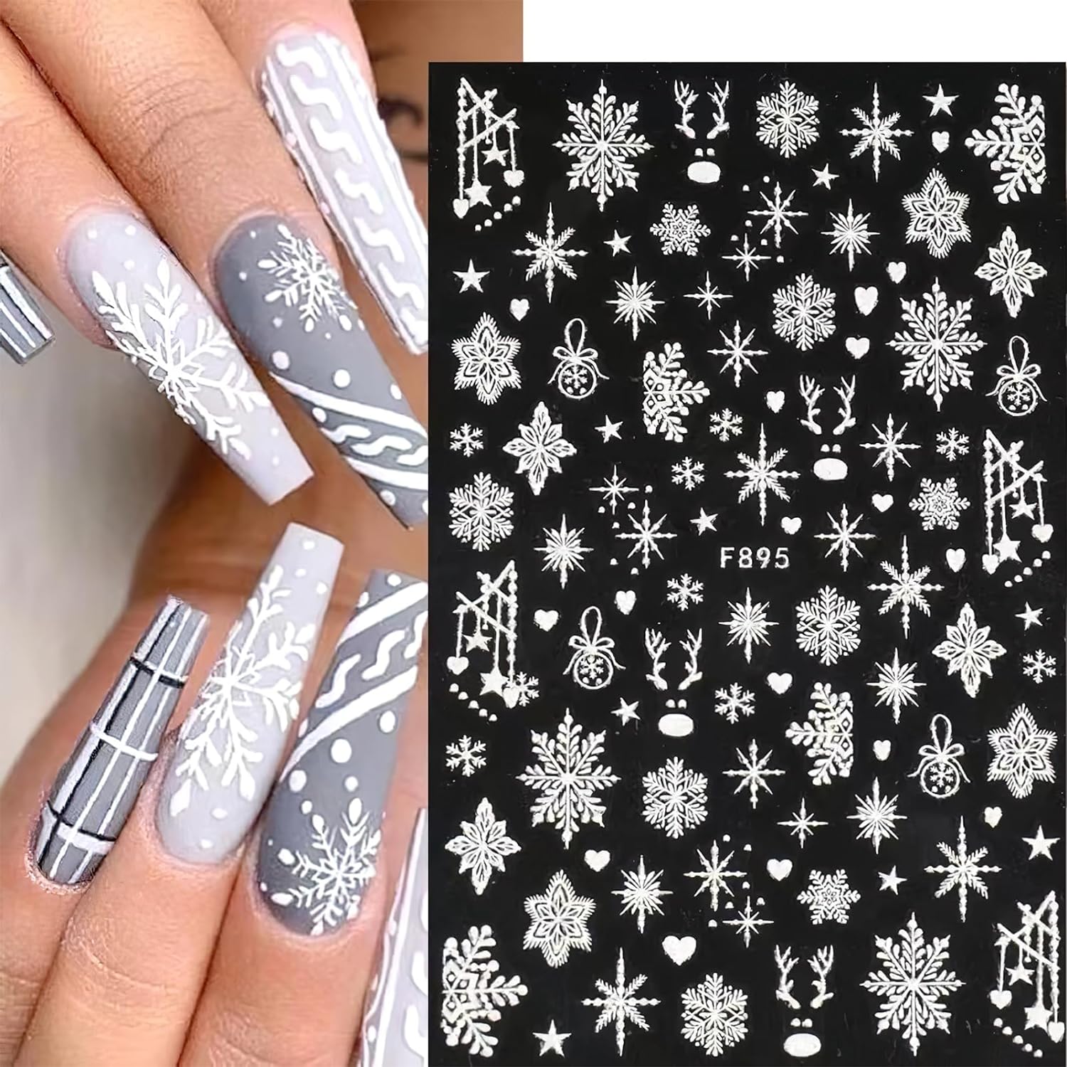 3d Schneeflocke Nail Art Aufkl – Nail Art Xmas Bewertung und Preis