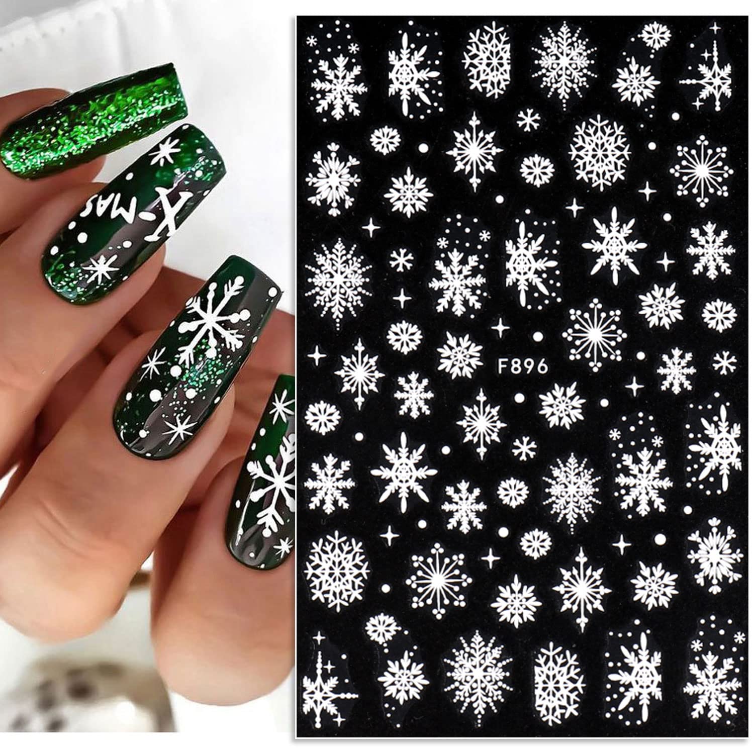 3d Schneeflocke Nail Art Aufkl – Nail Art Xmas Bewertung und Preis