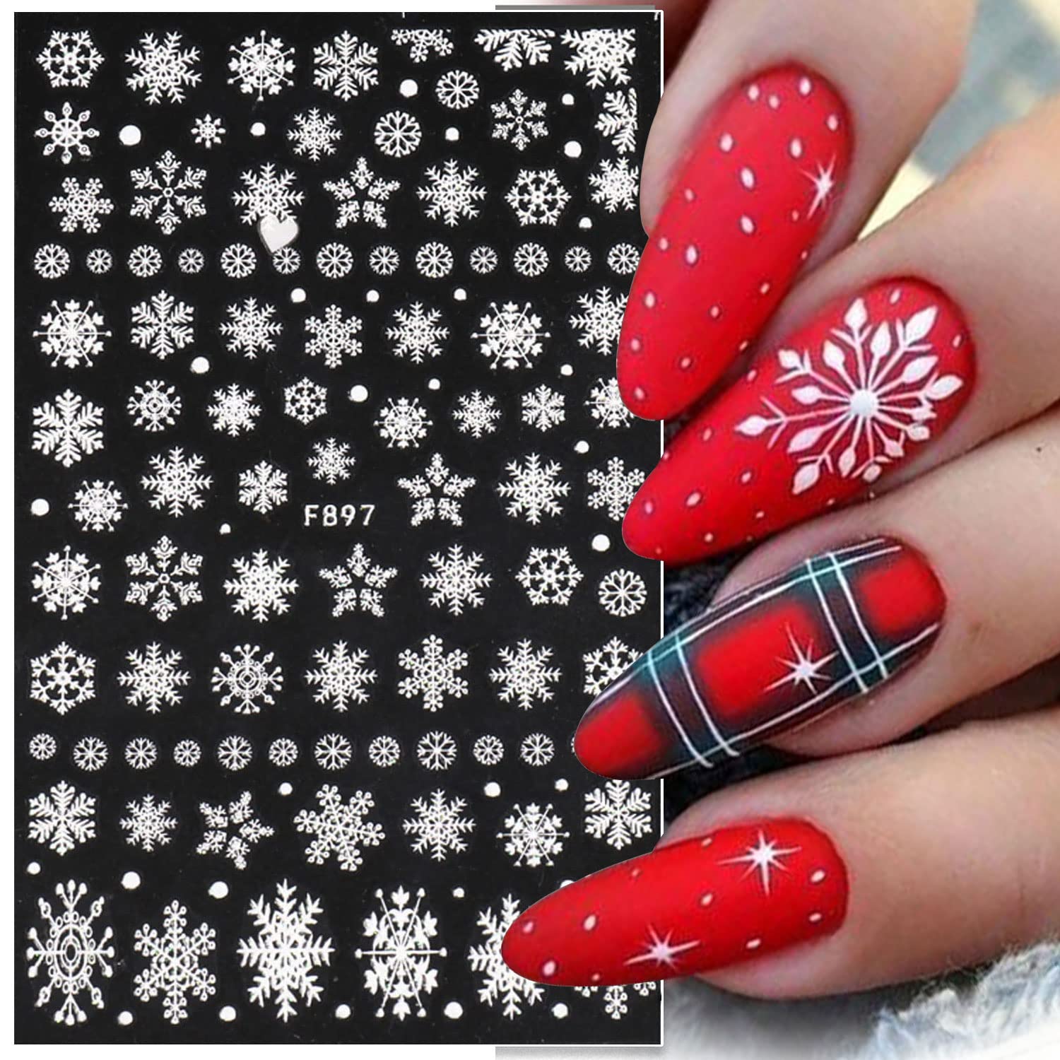 3d Schneeflocke Nail Art Aufkl – Nail Art Xmas Bewertung und Preis