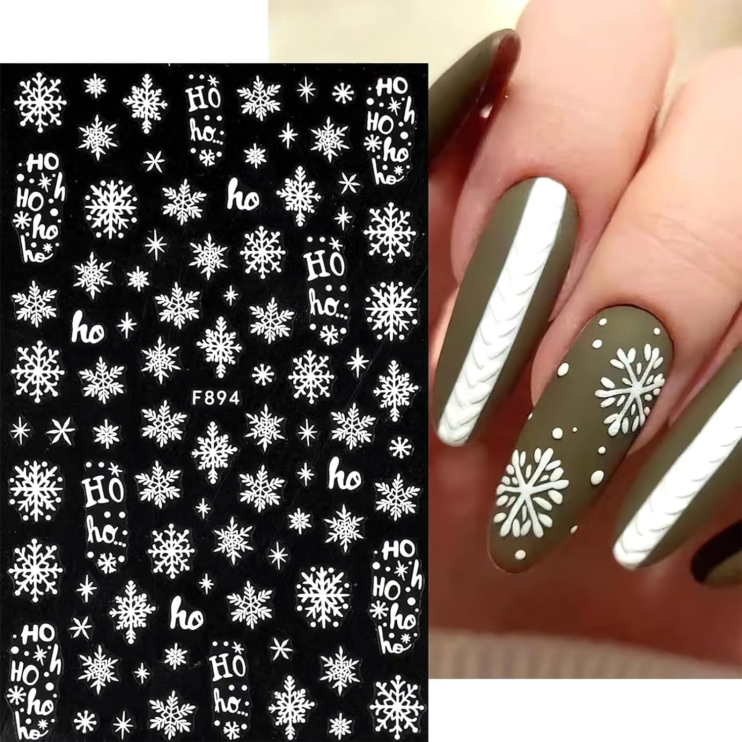 3d Schneeflocke Nail Art Aufkl – Nail Art Xmas Bewertung und Preis