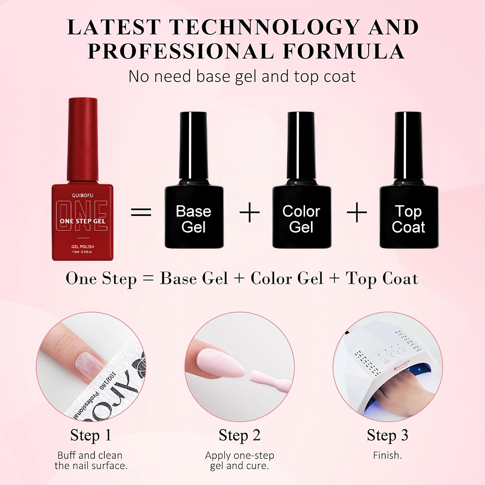 3-in-1-Gel-One-Step-Gel (kein  – Nail Art One Stroke Bewertung und Preis